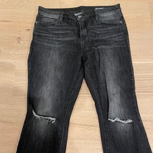 Blank NYC Kickout Crop Frayed Jeans - 30